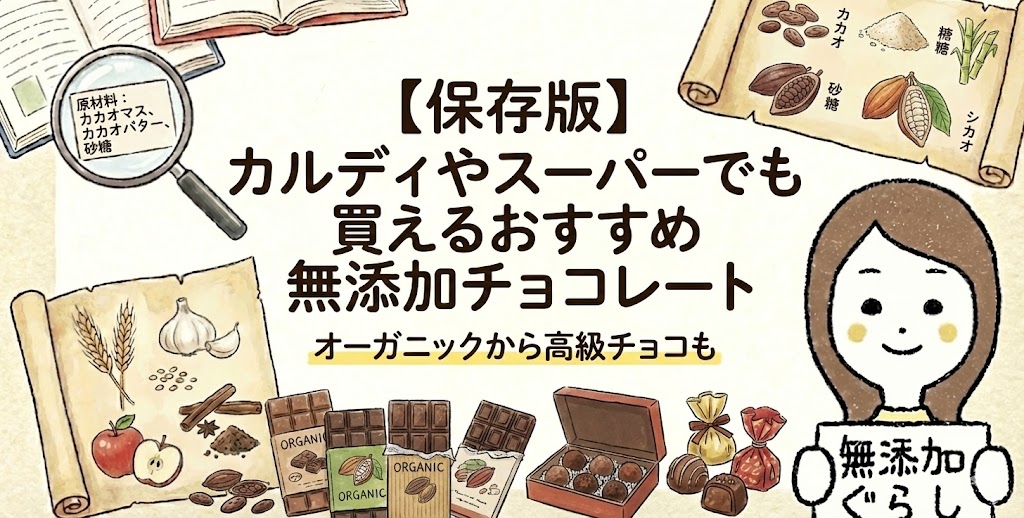 カルディやスーパーでも買える【おすすめ無添加チョコレート】オーガニックから高級チョコも