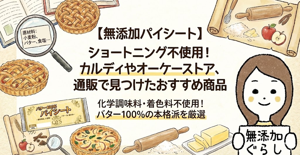 【無添加パイシート】ショートニング不使用！カルディやオーケーストア、通販で見つけたおすすめ商品