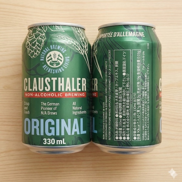 クラウスターラーのパッケージと原材料欄の写真