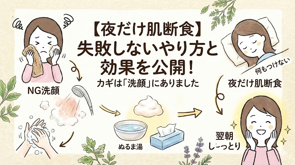【夜だけ肌断食】失敗しないやり方と効果を公開！カギは「洗顔」にありました