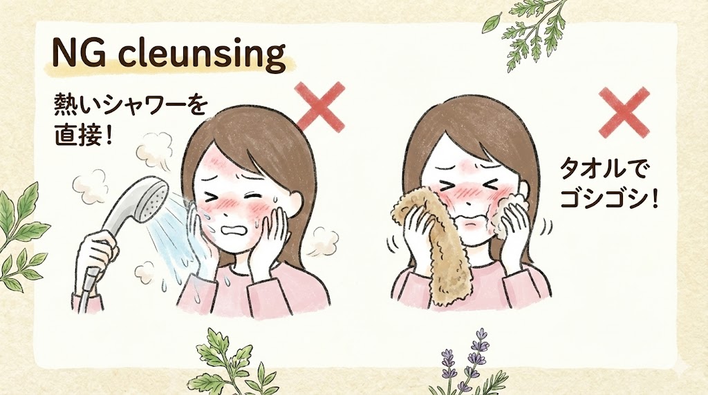 【NG洗顔】肌を傷つける「熱いシャワー」と「ゴシゴシ拭き」