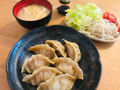 無添加餃子の皮で作った餃子