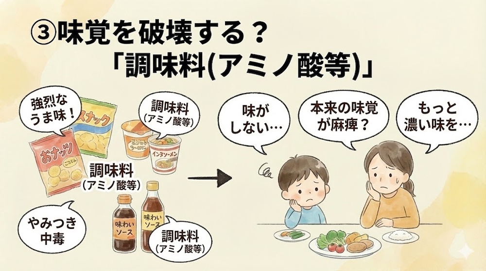 味覚を破壊する？「調味料（アミノ酸等）」