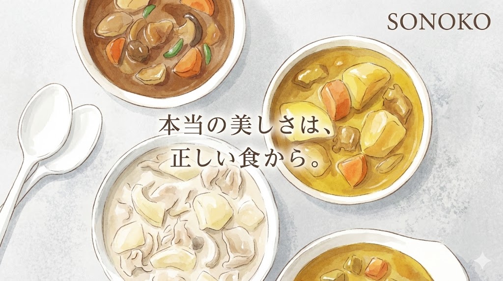無添加冷凍食品が食べられるSONOKOのイラスト