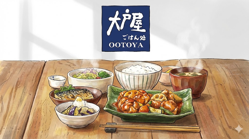 定食屋の大戸屋のイラスト