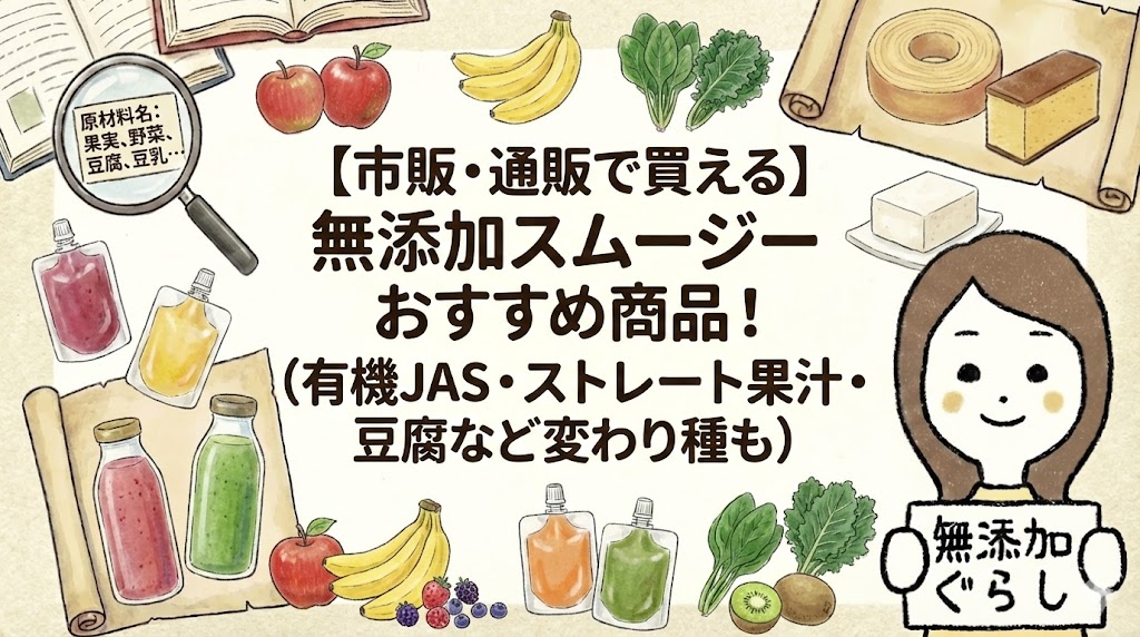 【市販・通販で買える】無添加スムージーおすすめ7選（有機JAS・ストレート果汁・豆腐など変わり種も）
