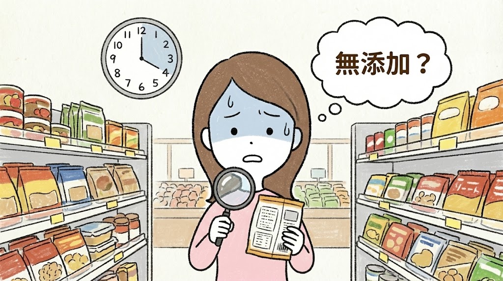 無添加食品は商品選びに時間と手間がかかる