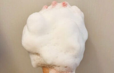 ハナオーガニックシャンプーを泡立てたところ