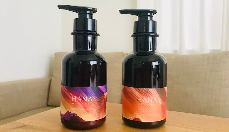 ハナオーガニック　ヘアケアセットのパッケージの写真