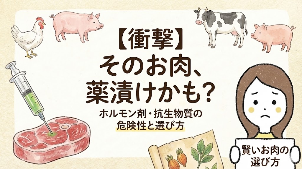 【衝撃】そのお肉、薬漬けかも？「無添加」でも避けられないホルモン剤・抗生物質の危険性と選び方