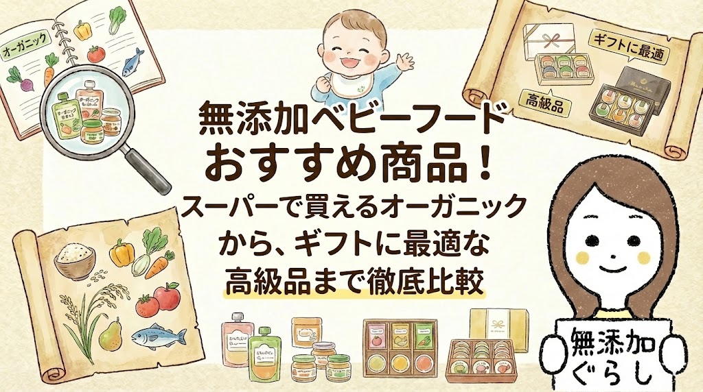 【2026年版】無添加ベビーフードおすすめ商品！スーパーで買えるオーガニックから、ギフトに最適な高級品まで徹底比較のイラスト