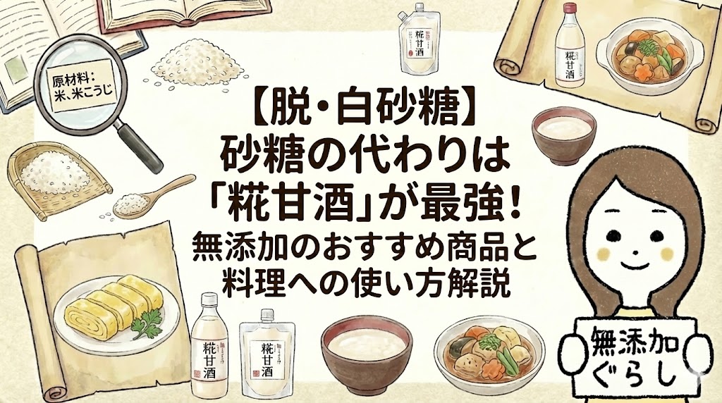 【脱・白砂糖】砂糖の代わりは「糀甘酒」が最強！無添加のおすすめ商品と料理への使い方