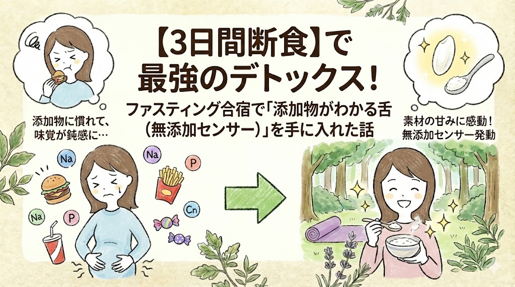 「3日間断食」で最強のデトックス！ファスティング合宿で「添加物がわかる舌（無添加センサー）」を手に入れた話