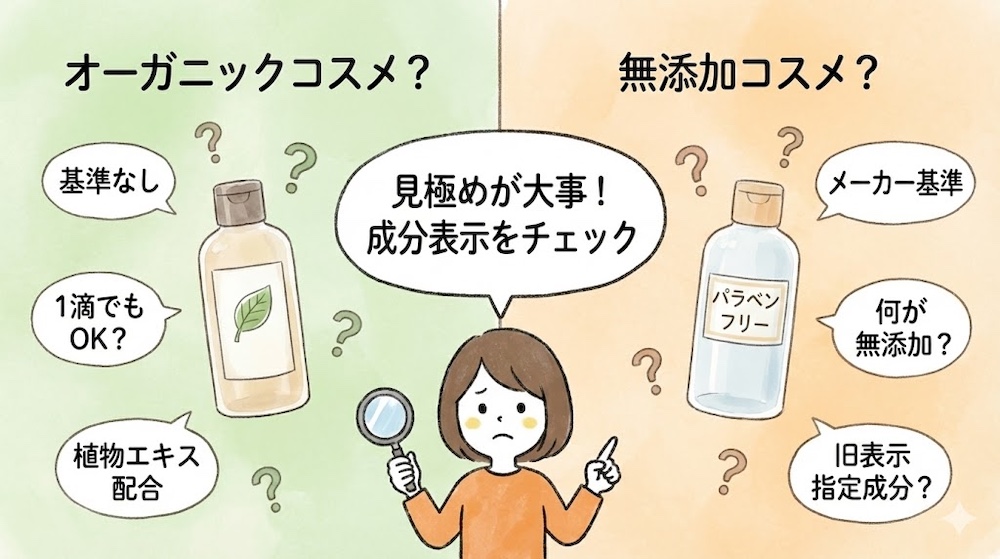 無添加とオーガニックは「コスメ・化粧品」における違いはもっと複雑!