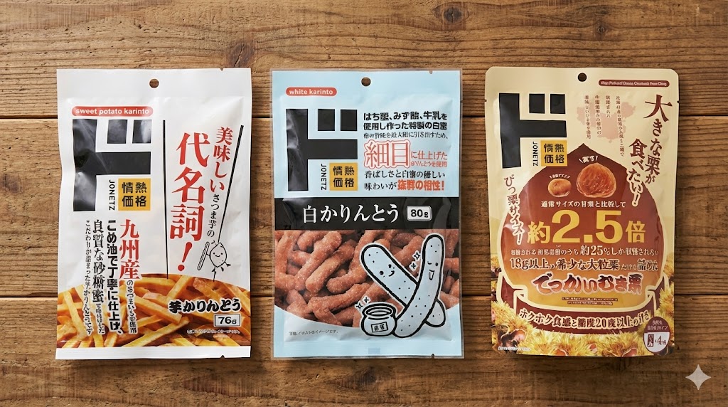 ドンキホーテ無添加食品【お菓子・おつまみ編】甘栗・かりんとう2種