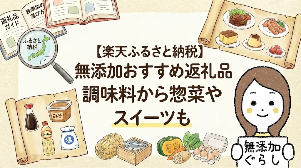 【楽天ふるさと納税】無添加おすすめ返礼品　調味料から惣菜やスイーツも　のイラスト
