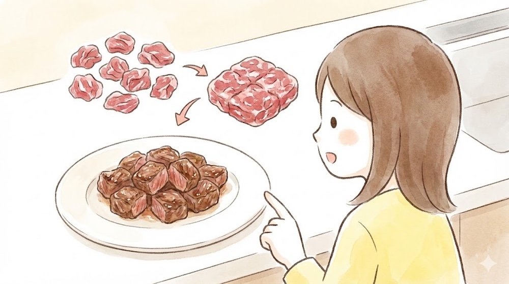 【お肉の裏側】ステーキだと思ったら「接着剤」だった？成型肉の真実