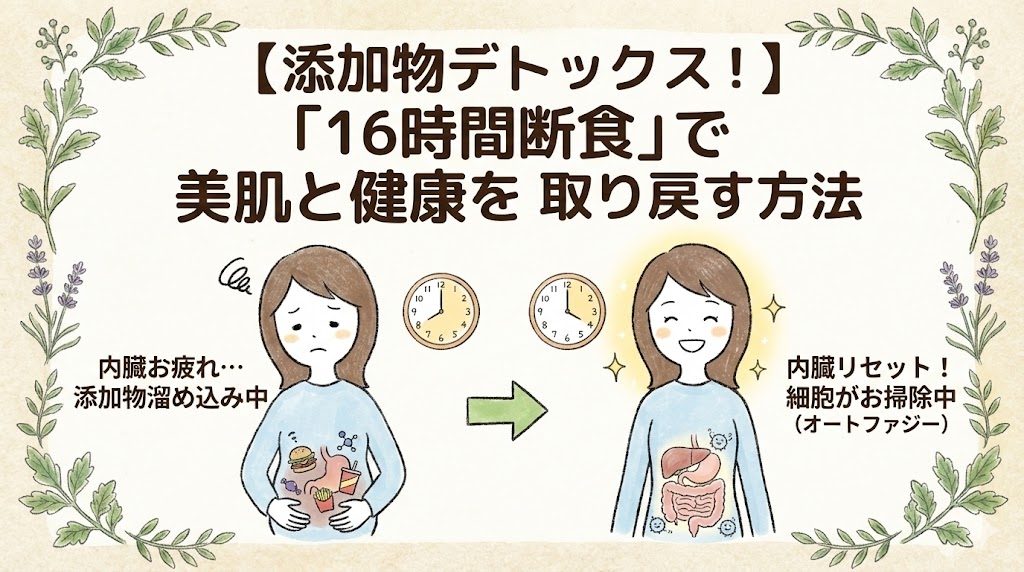 添加物デトックス！「16時間断食」で美肌と健康を取り戻す方法