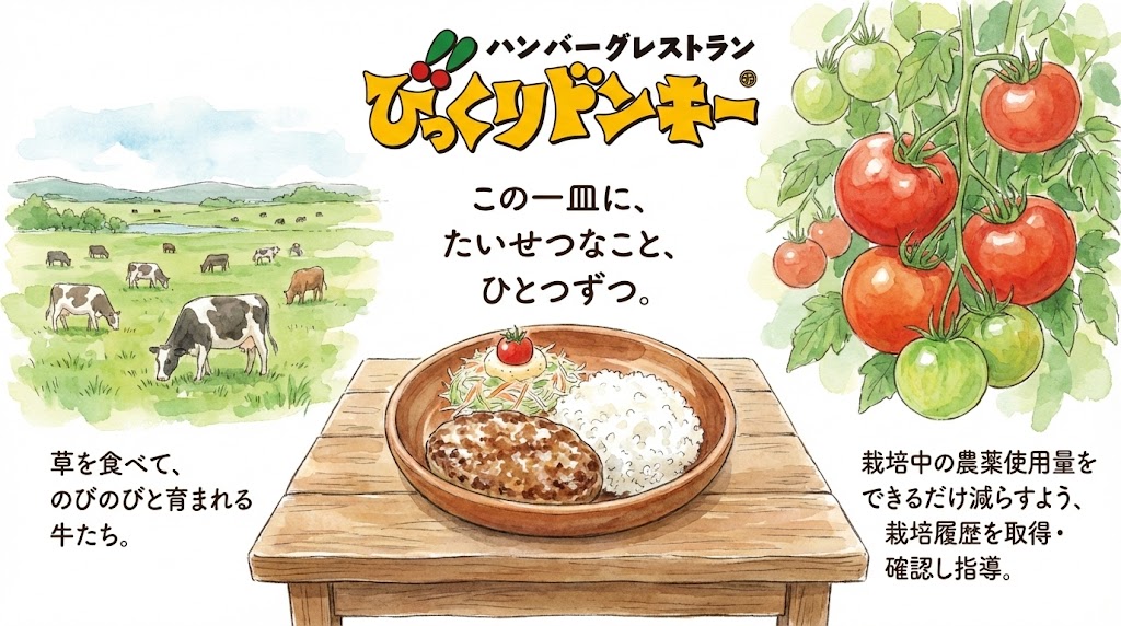 びっくりドンキーのイメージイラスト