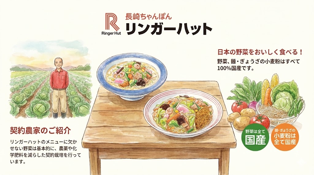 リンガーハットのイメージイラスト