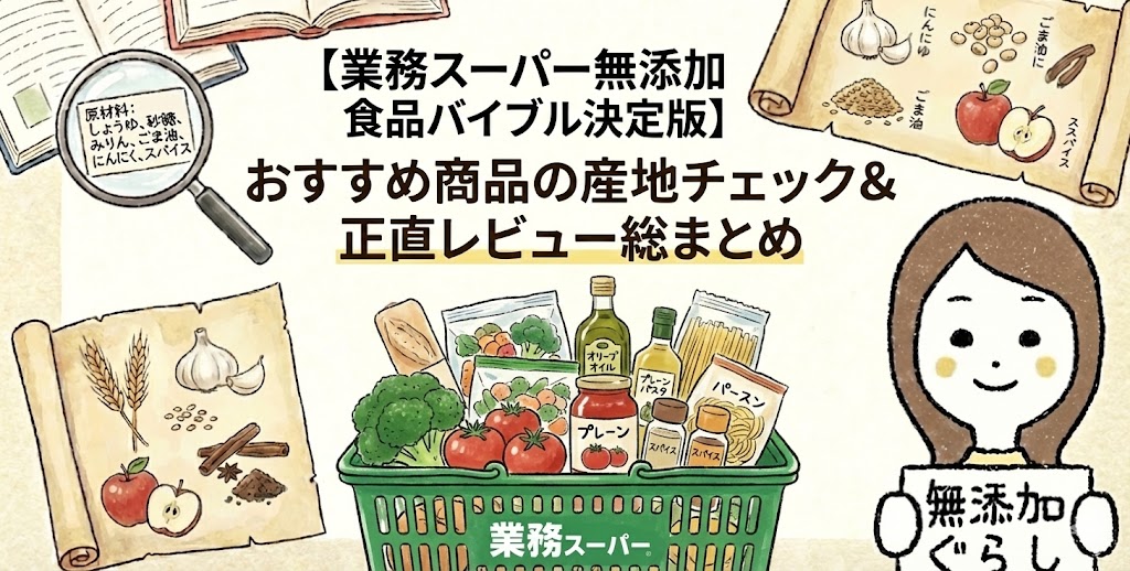 【業務スーパー無添加食品バイブル決定版】おすすめ31選！産地チェック＆正直レビュー総まとめ