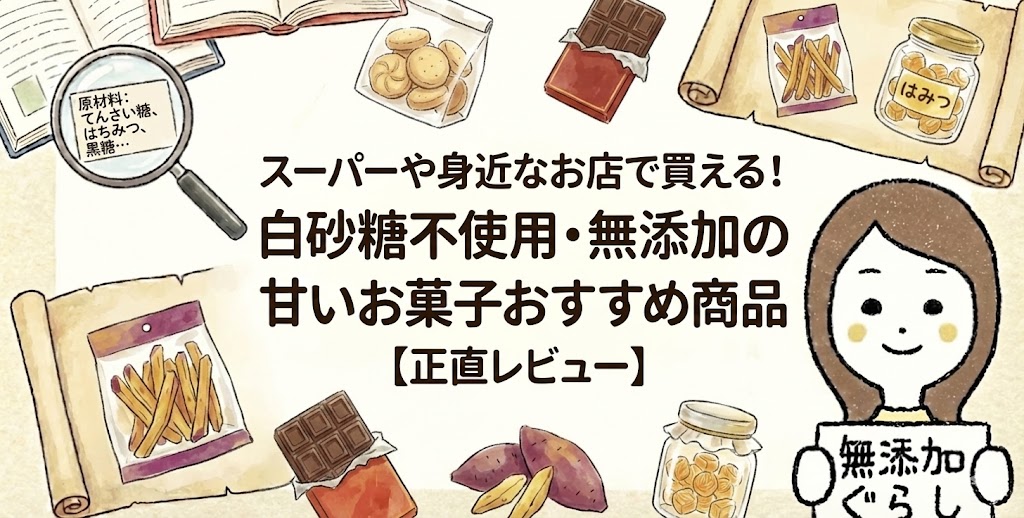 スーパーや身近なお店で買える！白砂糖不使用・無添加の甘いお菓子おすすめ商品